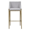 Fairview - Contemporary Grey + Brass Bar Stool / VGGA-6947CH-B-GRY-BS