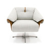 Ohio - Swivel Grey and Camel Fabric Accent Chair / VGOD-ZW-21094-CML-CH