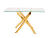 Pyrite Modern Glass and Gold Console Table / VGEW-F7033AD-G