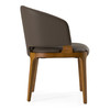 Baskin Brown and Walnut Arm Dining Chair / VGCS-ACH-21093