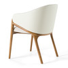 Lunde Cream Fabric and Walnut Arm Dining Chair / VGCS-ACH-20071