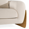 Fleury - Contemporary Cream Fabric and Walnut Lounge Chair / VGCS-21073-CH