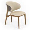 Chance - Contemporary Cream and Brown Leatherette Walnut Dining Chair / VGCS-CH21045-DC
