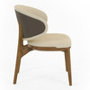 Chance - Contemporary Cream and Brown Leatherette Walnut Dining Chair / VGCS-CH21045-DC