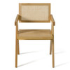 Aurora Modern Light Rattan and Natural Ash Dining Arm Chair / VGCS-ACH-21026