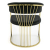 Linda - Modern Black Velvet and Gold Dining Chair / VGZA-Y429-BLK-DC
