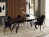 Bobby - Modern Black Ceramic Extendable Dining Table / VGYF-DT8936-BLK-DT