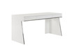 Chelsey- Modern White and Stainless Steel Desk / VGBB-MQ2102-W-D