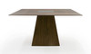 Cora- Modern Walnut and Black Tempered Glass Dining Table / VGBB-MI1412-WAL-DT