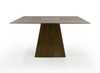 Cora- Modern Walnut and Black Tempered Glass Dining Table / VGBB-MI1412-WAL-DT
