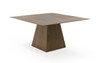 Cora- Modern Walnut and Black Tempered Glass Dining Table / VGBB-MI1412-WAL-DT