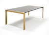 Fauna - Modern Wenge and Brass Dining Table / VGBB-BN-2T-WB-DT