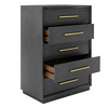 Manhattan- Contemporary Grey and Gold Chest / VGMA-BR-127-CH