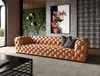 Dexter - Transitional Camel Full Italian Leather Tufted Sofa / VGEV-114-BR-S