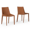 Halo - Modern Cognac Saddle Leather Dining Chair (Set of 2) / VGYF-DC1113-BR-DC