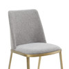Brent- Contemporary Light Grey Fabric + Brass Dining Chair Set of 2 / VGGA-6602CH-C-LG-CS