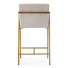Burnham- Contemporary Light Grey Fabric + Brass Counter Stool / VGGA-6960CH-C-CS