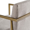 Burnham- Contemporary Light Grey Fabric + Brass Counter Stool / VGGA-6960CH-C-CS
