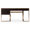 Modern Fauna Wenge and Brass Desk / VGBB-BN-2DK-DWB-DESK