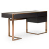 Modern Fauna Wenge and Brass Desk / VGBB-BN-2DK-DWB-DESK