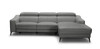Rampart - Modern L-Shape RAF Grey Leather Sectional Sofa with 1 Recliner / VGKM-5325-RAF-GRY-SECT