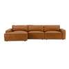 Cambria - Modern LAF Cognac Leather Sectional Sofa / VGKK-KF1123-SECT
