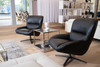 Theo - Modern Black Leather Accent Chair / VGKK-KFA1099-BLK-CH