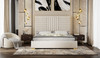 Eastern King Modrest Daystar - Modern Beige Velvet and Gold Bed / VGVCBD1905-19-BGE-BED-EK