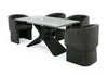 Adler - Modern Black Glass Extendable 63"/94.5" Dining Table / VGYF-DT8941-BLK-DT