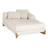 Fleury - Contemporary Cream Fabric and Walnut RAF Sectional Sofa / VGCS-21073-S-CW-RAF