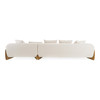 Fleury - Contemporary Cream Fabric and Walnut RAF Sectional Sofa / VGCS-21073-S-CW-RAF