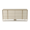 Cartier - Modern Beige Shagreen and Brushed Brass Dresser / VGVC-J-A002-M