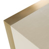 Cartier - Modern Beige Shagreen and Brushed Brass Dresser / VGVC-J-A002-M