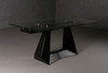 Maroney - Modern Black and Glass Extendable 70.5"/106" Dining Table / VGNS-GD8780-B
