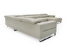 Hawkey - Contemporary Light Grey Leather RAF Chaise Sectional Sofa / VGKK-KF1066-LG