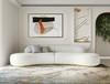 Frontier - Glam White Fabric Curved Sectional Sofa with Beige Pillows / VGOD-ZW-943-WHT-SECT