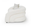 Joshua Modern 4-Seater Curved White and Taupe Fabric Sofa / VGOD-ZW-22031-S