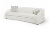 Joshua Modern 4-Seater Curved White and Taupe Fabric Sofa / VGOD-ZW-22031-S