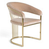 Linda - Modern Beige Velvet and Gold Dining Chair / VGZA-Y429-BEI-DC