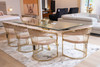 Linda - Modern Beige Velvet and Gold Dining Chair / VGZA-Y429-BEI-DC