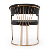Linda - Modern Black Velvet and Rosegold Dining Chair / VGZA-Y429-RG-BLK-DC