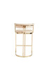 Munith Modern Beige Velvet & Gold Counter Stool / VGZAB9504-BG-BS