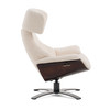 Zahara Modern Beige Lounge Chair & Ottoman / VGKK-A985-BGE-SET