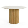 Cambridge White Marble & Mango Round Dining Table / VGEDRID112011-RNDDT