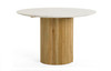 Cambridge White Marble & Mango Round Dining Table / VGEDRID112011-RNDDT