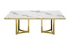 Loomis - White Marble & Gold Dining Table / VGZAT1301