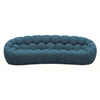 Yolonda - Modern Curved Dark Teal Fabric Sofa / VGEV2126C-SOFA-C-15