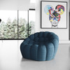 Yolonda - Modern Curved Dark Teal Fabric Chair / VGEV2126C-CHR-C-15