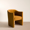 Danube - Modern Burnt Orange Fabric Dining Chair / VGEUMC-9704CH-A-ORG