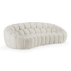 Yolonda - Modern Curved Off-White Fabric Sofa / VGEV2126C-SOFA-C-00